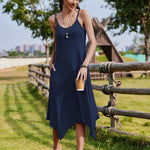 Nadorine Women Midi Dress Bohemian Beach Cover Up Dress