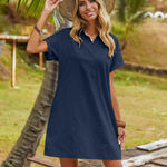 Nadorine Women's Linen Dresses Knee-Length Casual Beach Dress (DE Only)