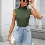 Nadorine Women's 2024 Mock Turtle Neck Sweater Vest