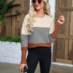 Nadorine Women's Long Sleeve Sweater Casual Ribbed Knit Pullover