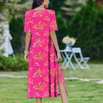 Nadorine Women Floral Summer Dress Casual Beach Dress