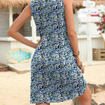 Nadorine V Neck Sleeveless Sundresses Boho Beach Dress with Pockets