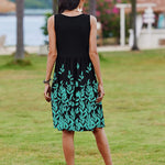 Nadorine Boho Floral Casual Tank Dresses with Pockets