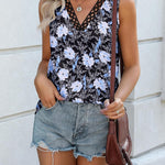 Nadorine Women V Neck Lace Tank Tops