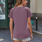 Zeagoo Womens Lace Short Sleeve Shirts Summer Tops