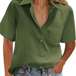Nadorine Blouse Women's Casual Short Sleeve Shirt (DE Only)