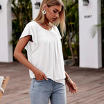 Nadorine Women's Blouse Batwing Blouse Shirts (DE Only)