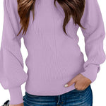 Nadorine Women's Pullover Knitted Pullover Crew Neck Tops