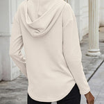 Nadorine Women's Hoodie Long Sleeve V Neck Pullover Tops (DE Only)