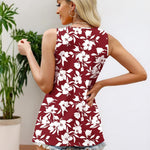 Zeagoo Women's Tank Tops Pleated Floral Flowy Boho Tunic Shirts