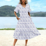 Nadorine Summer Dresses Midi Tiered Casual Dress