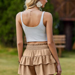 Nadorine Women's Shorts Summer Casual Ruffle Short Trousers (DE Only)