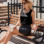 Nadorine Satin Tops for Women UK Camisole Top Scoop Neck Vest