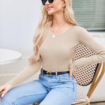Nadorine Women's Long Sleeve Knitted Shirt (DE Only)