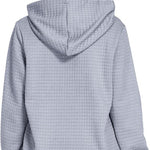 Women Quilted Sweatshirt, Casual Hoodies Pullover with Long Sleeve Hooded Sweatshirt (Us Only)