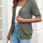 Nadorine Short Sleeve Crochet Cardigan