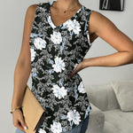 Nadorine Women Eyelet Tank Tops Sleeveless Shirts V Neck Cute Top