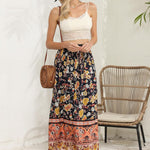 Nadorine Women's Boho Floral Skirt