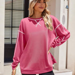 Nadorine Women's Oversized Sweatshirts Hoodies Side Zipper Pullover