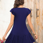 Nadorine Women's Dress Round Neck Knee-Length Casual Dress (DE Only)