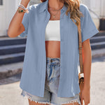 Nadorine Blouse Women's Short Sleeve Shirt Blouse (DE Only)