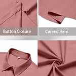 Nadorine Women's Button Down Shirts Short Sleeve Shirts