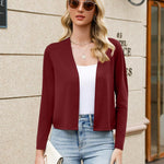 Nadorine Women's Long Sleeve Shrug Cropped Cardigan