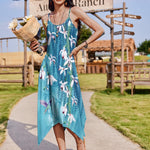 Nadorine Women Midi Dress Bohemian Beach Cover Up Dress
