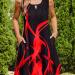 Nadorine Casual Boho Sleeveless Sundresses with Pockets