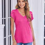 Nadorine Shirts Casual Short Sleeve Tees Dressy Casual Patel Blouses