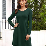 Nadorine Women's Knitted Dress Long-Sleeve Elegant Dresses (DE Only)
