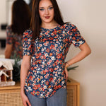 Nadorine Blouse Dressy Casual Puff Short Sleeve Boho Tops