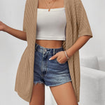 Nadorine Short Sleeve Crochet Kimonos Open Front Cover Ups