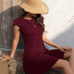 Nadorine Women's Dress Round Neck Knee-Length Casual Dress (DE Only)