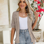 Nadorine Short Sleeve Crochet Cardigan