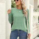 Nadorine 3 Pack Long Sleeve Shirts for Women Loose Fit Basic Tee Tops