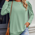 Nadorine Tunic Tops for Women Casual Crew Neck Pullover