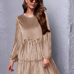 Nadorine Women's Long Sleeve Elegant Velvet Dress (DE Only)