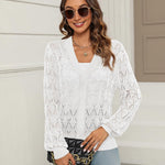 Nadorine Women's Lightweight Crochet Cropped Cardigan