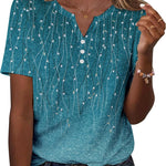 Nadorine Casual Short Sleeve V Neck Shirts Business Dressy Tunic Blouses