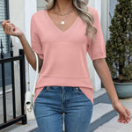 Zeagoo Womens Sweater Casual Short Sleeve Pullover Tops