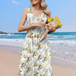 Nadorine Casual Dress Sleeveless Midi Swing Tank Sundress