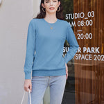 Nadorine Women's Knitted Jumper Elegant Crew Neck Pullover