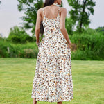 Zeagoo Womens Long Dress Adjustable Strap Floral Casual Dress