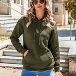 Nadorine Hoodie Oversize Hoodie Casual Waffle Pullover (DE Only)