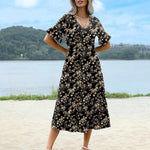 Nadorine Summer Dresses Midi Tiered Casual Dress