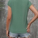 Nadorine T Shirt Women's V-Neck Short Sleeve Blouse Top (DE Only)