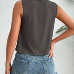 Zeagoo Women's Summer Crop Tank Tops 2024 Casual Crewneck Cropped Tops Graphic Loose Fit Sleeveless Shirts