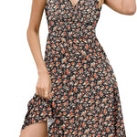 Nadorine A-line dress V-neck floral dress elegant summer dresses (DE Only)