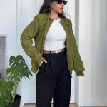 Nadorine Sherpa Fleece Jacket Faux Fuzzy Casual Zip Up Coat